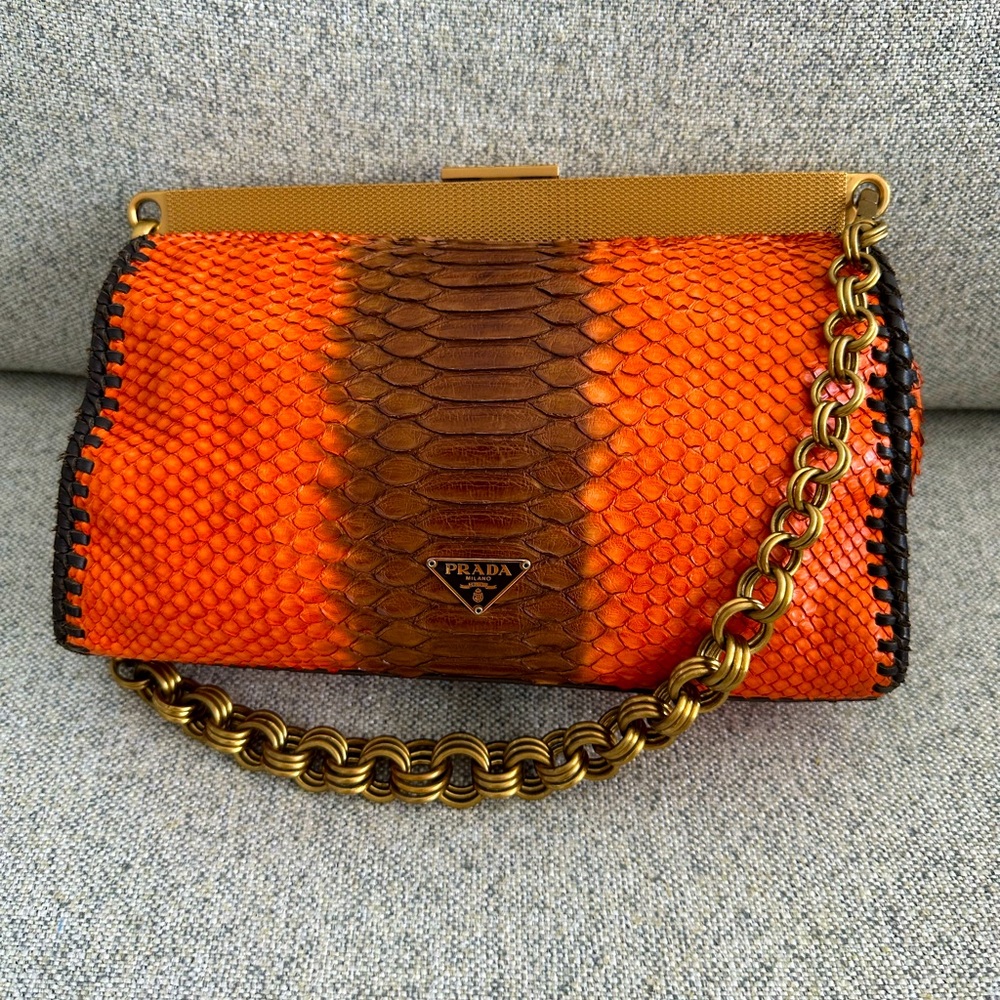 Authentic Prada genuine python bag